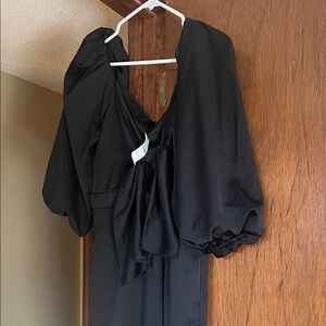 J. Crew Black Satin jumpsuit